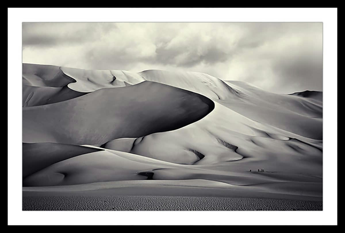 - Affiche paysage désert du ténéré avec cadre noir 60x40cm