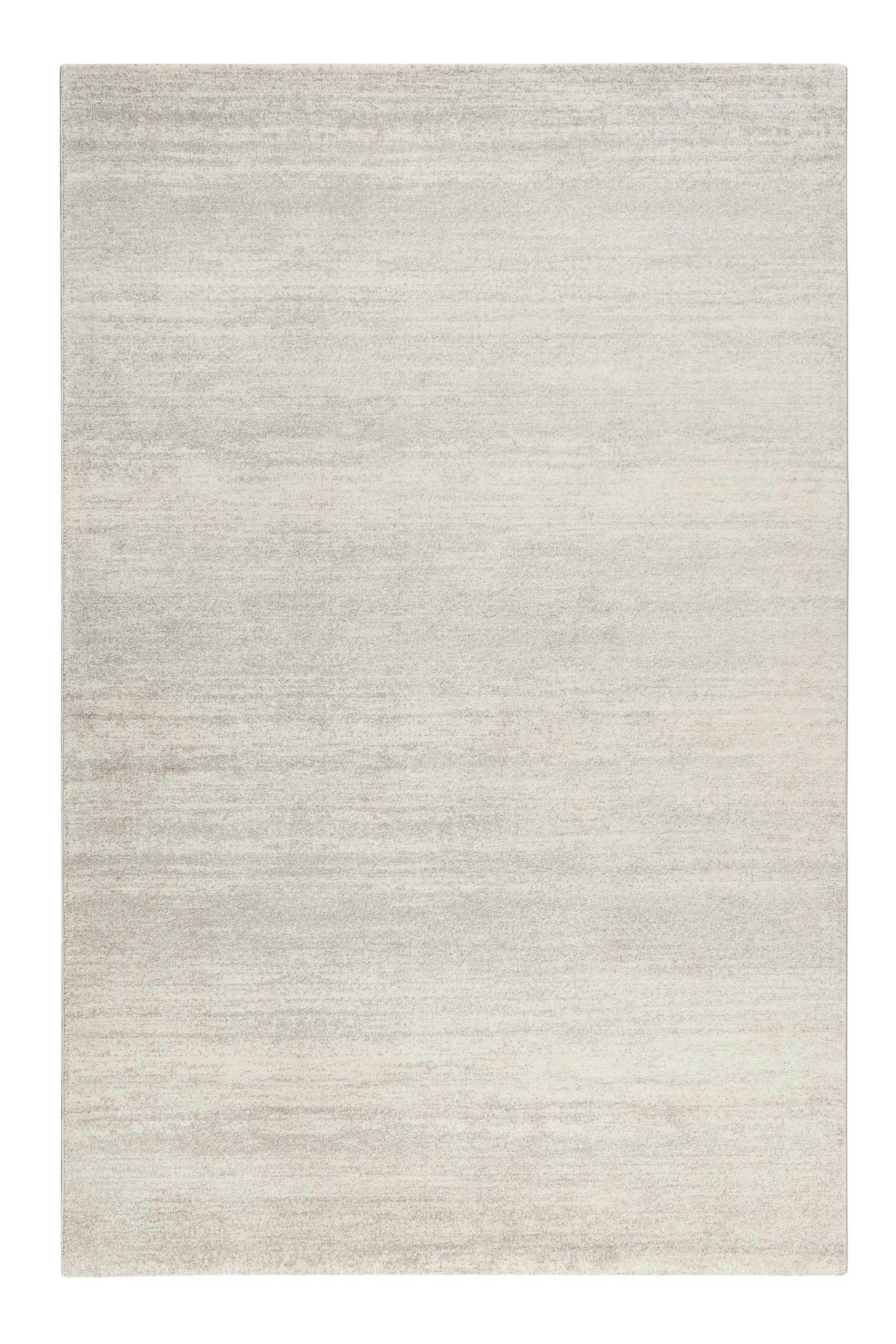 ISLAND BEACH - Tapis uni à velours ras gris chiné beige 170x120