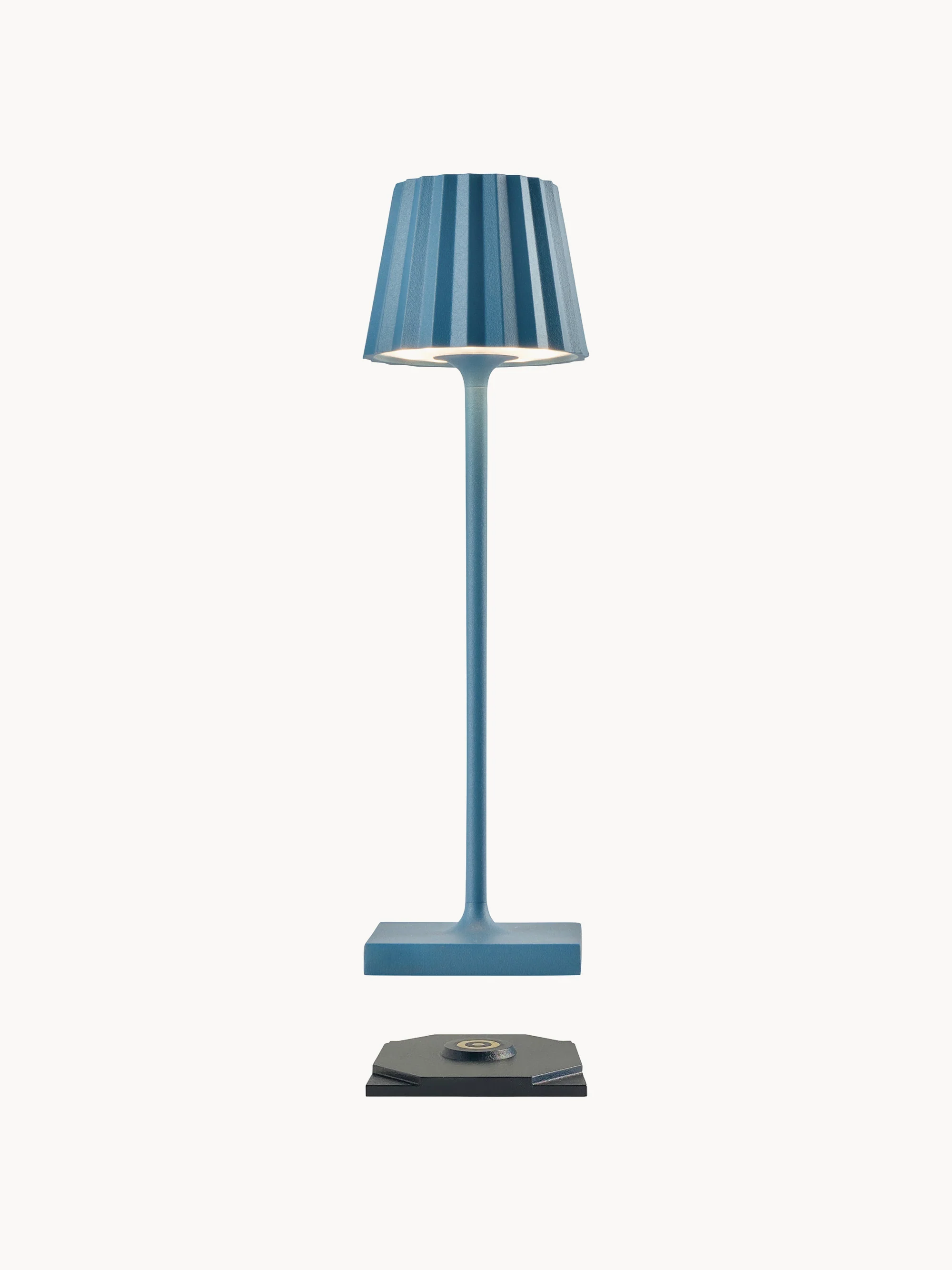 Mobile LED-Außentischlampe Troll Nano RC, dimmbar