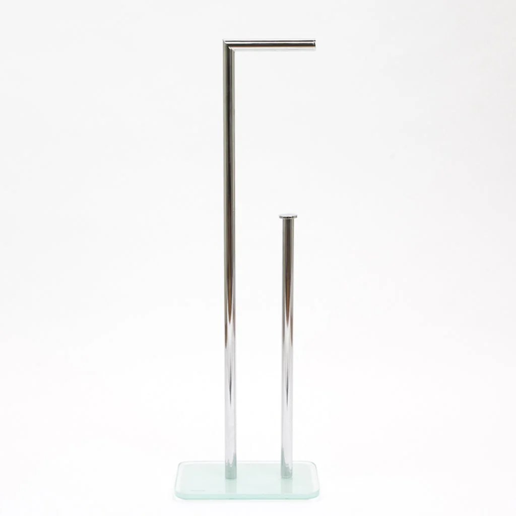 Suporte e Reserva para Papel com Base de Vidro Branco HURAA