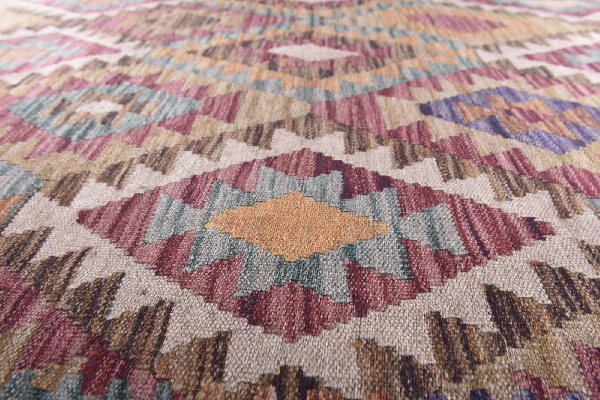 CECILIA - Tapis imprimé en motif kelim vintage - multicolore 70x140 cm