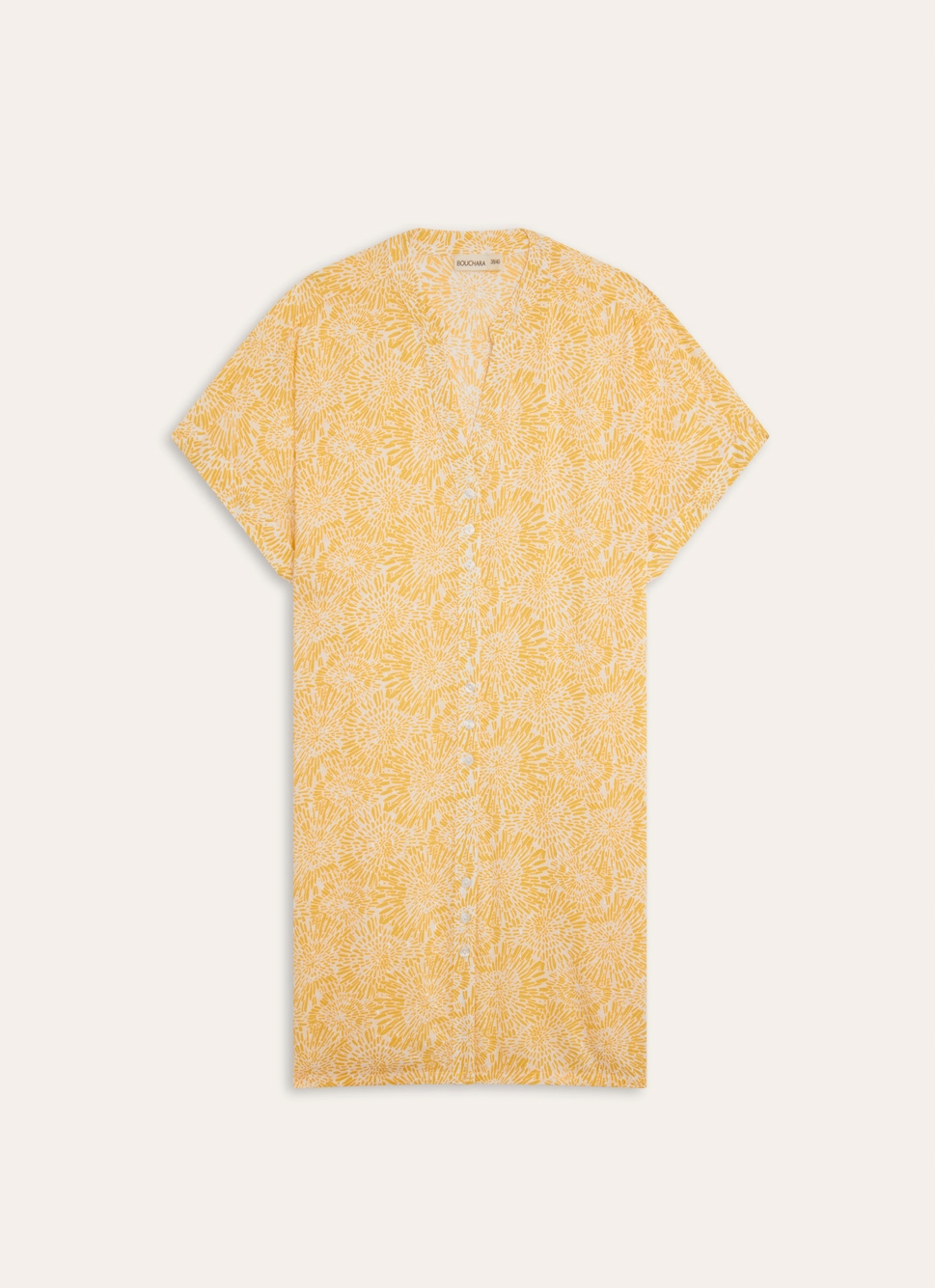 BLOUSE EN VISCOSE IMPRIMÉE JAUNE