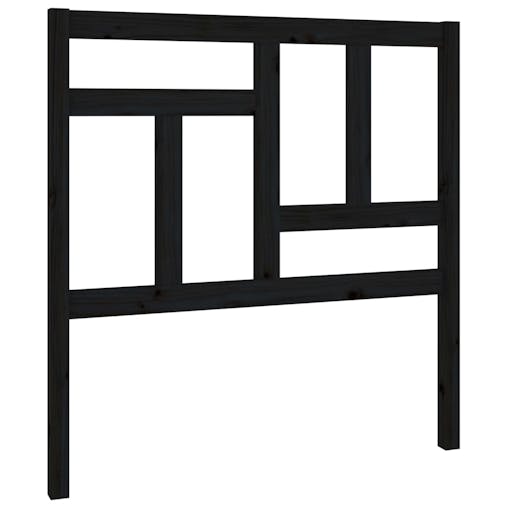 NNEVL Bed Headboard Black 95.5x4x100 cm Solid Wood Pine