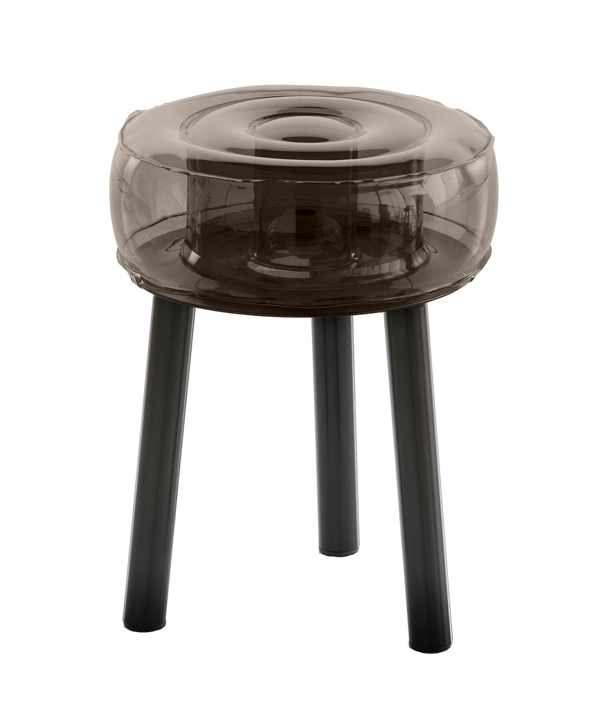 FLOOFY - Tabouret pieds aluminium assise tpu noir