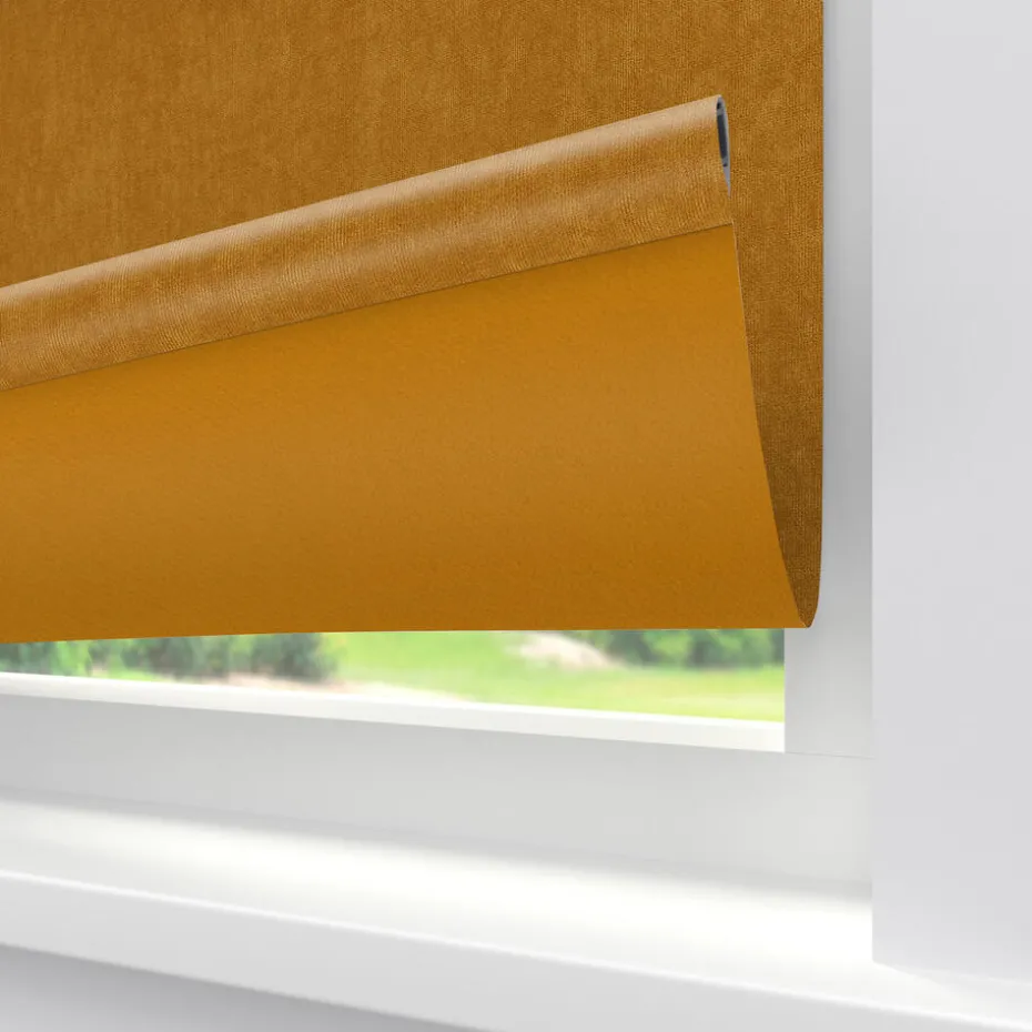Kwantum Rolgordijnen | Rolgordijn Gus  Deels Verduisterend Oker