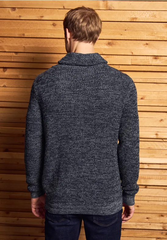 Two Tone Funnelneck Pullover