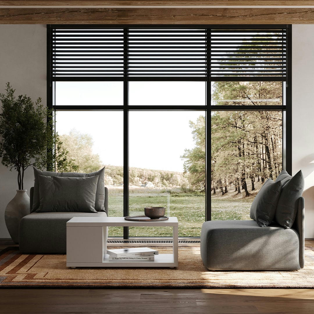 BERLIN - Table basse  placage blanc