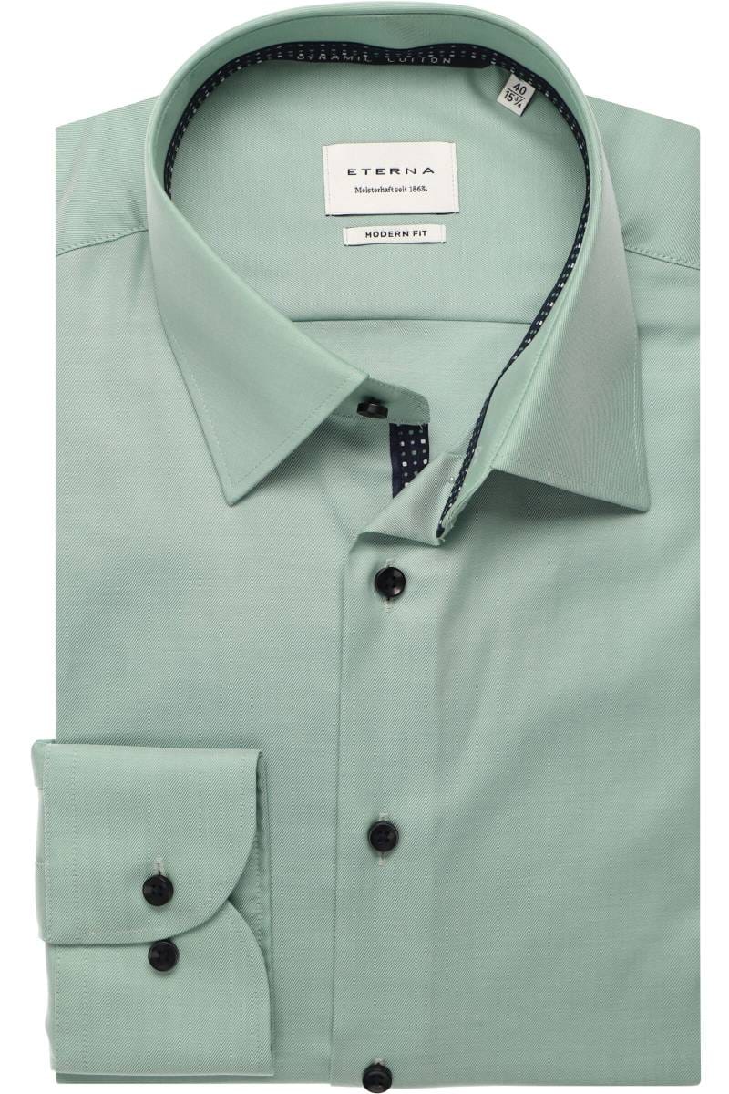 ETERNA Modern Fit Hemd hellgrün, Einfarbig