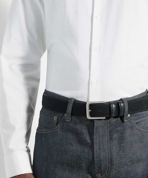 Overturn Navy - Suede Belt