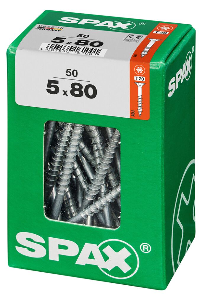 TRESKRUE SPAX TFT 5X80MM 50STK/PK