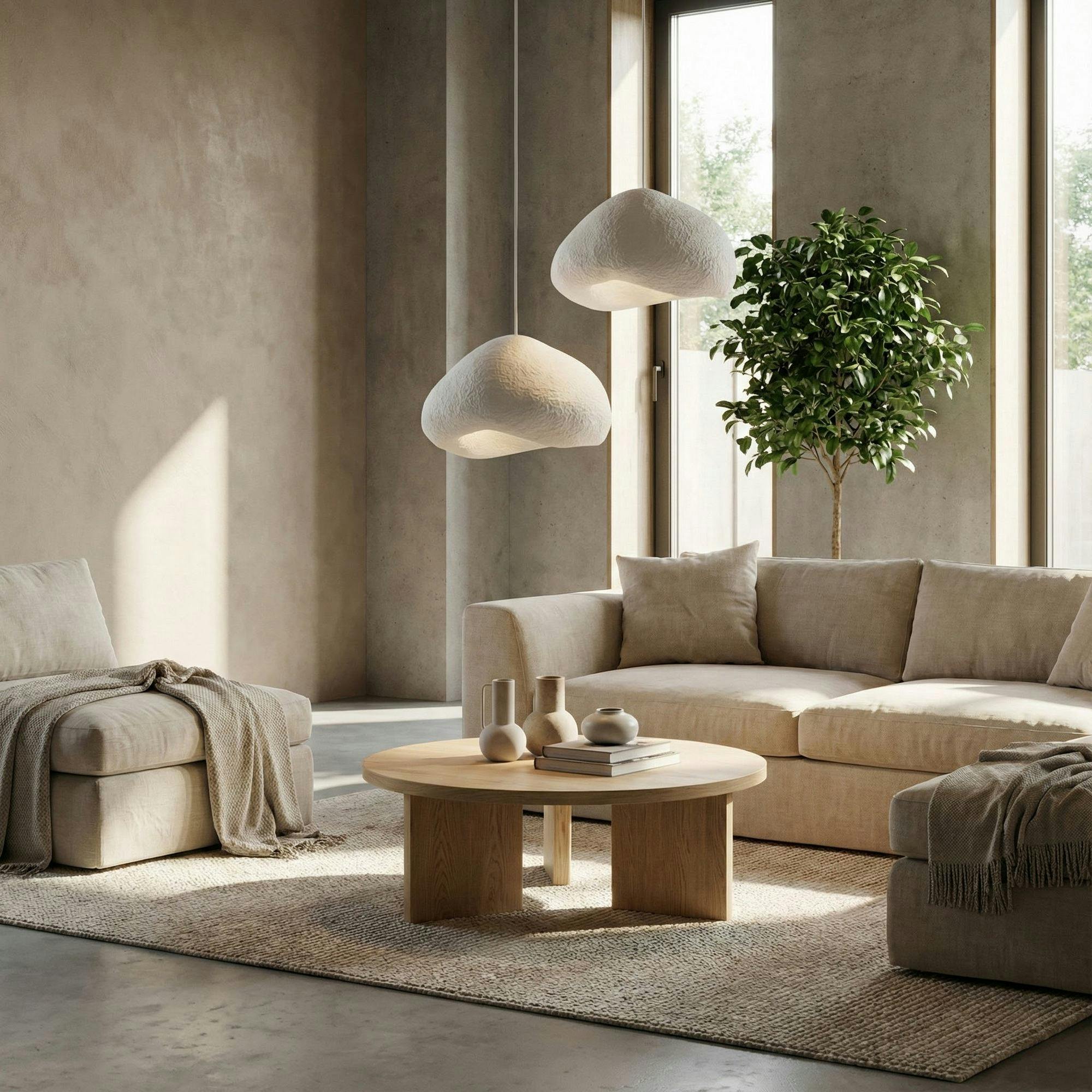 Suspension blanche design organique 2 abat-jour 94 cm NOXIS