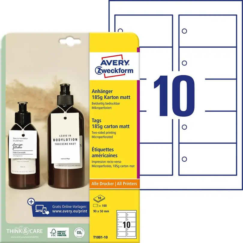 Etiketten 100er-Set Tags