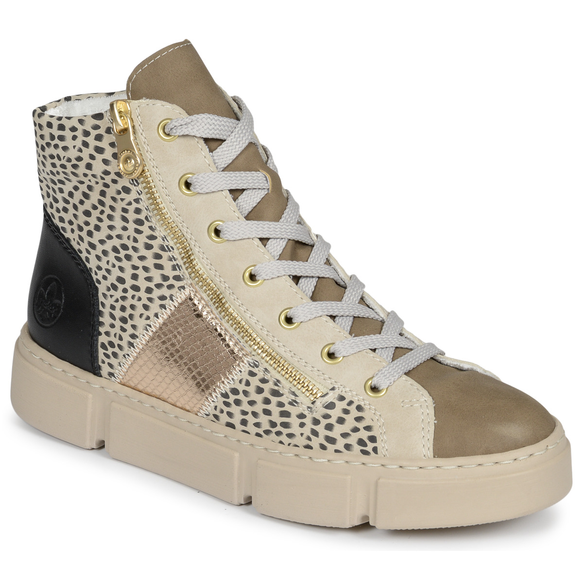 Rieker - N5931-62 - Beige / Black / Gold