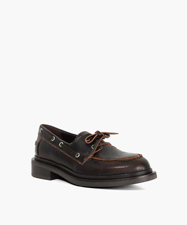 Giigee Brown - Leather Boat Shoes