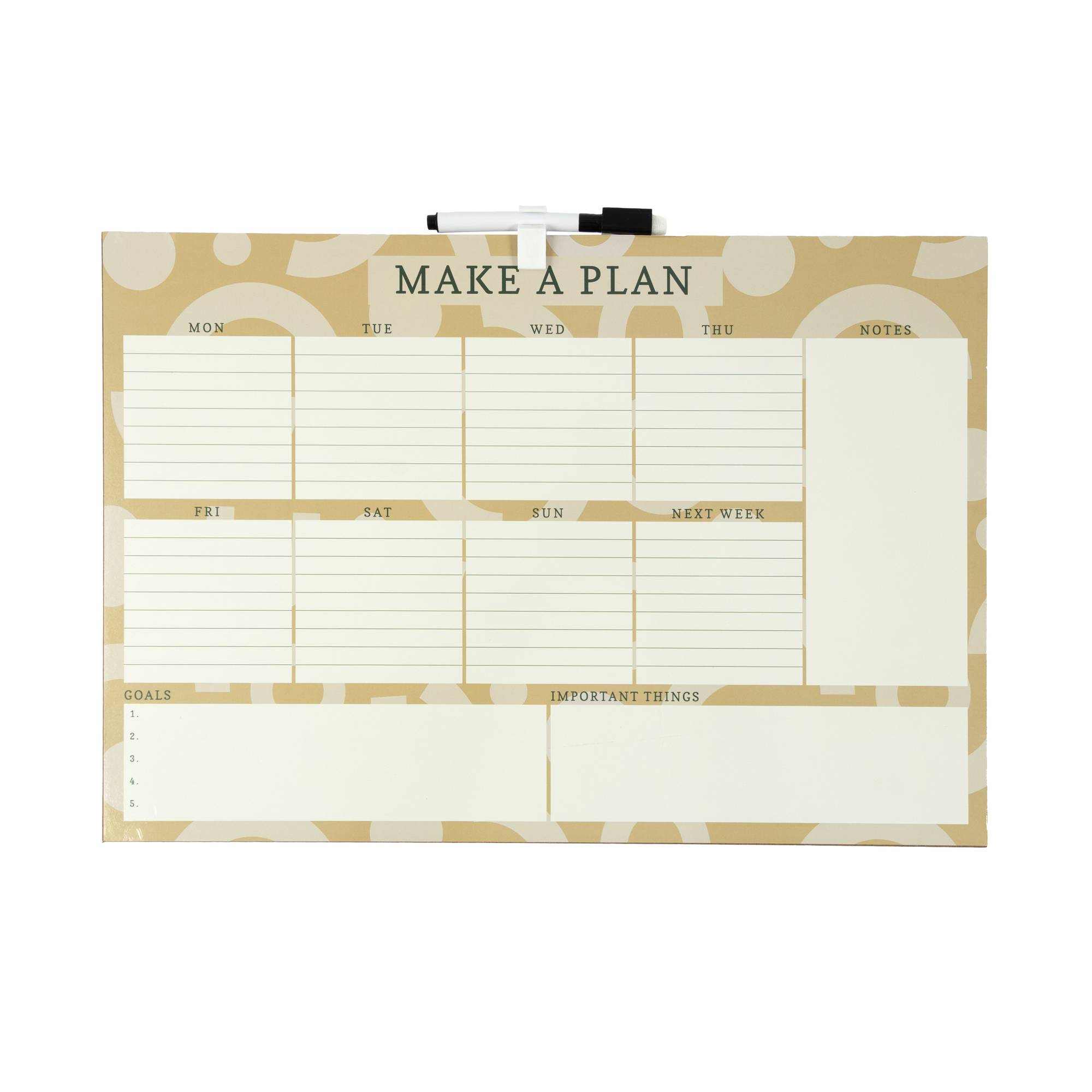 Make a Plan Dry Erase Calendar Board
