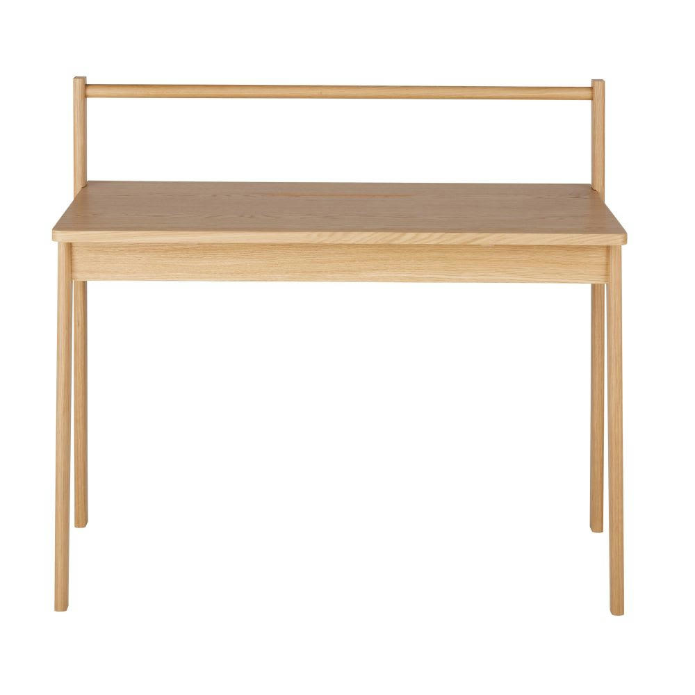 Zoom - Bureau plateau coulissant beige