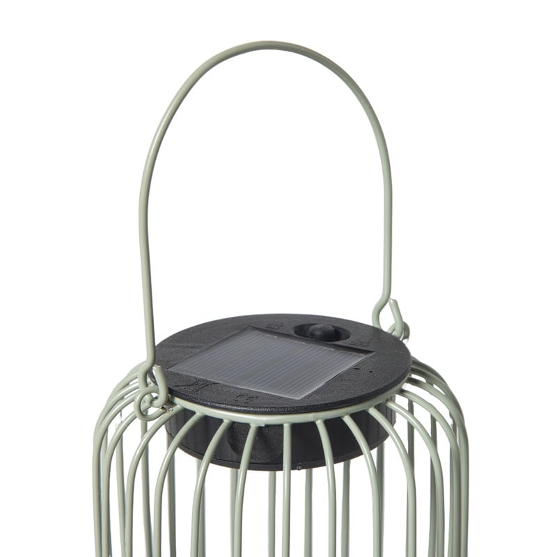 Solar lantaarn draadmetaal - groen - &Oslash;10x11.5 cm