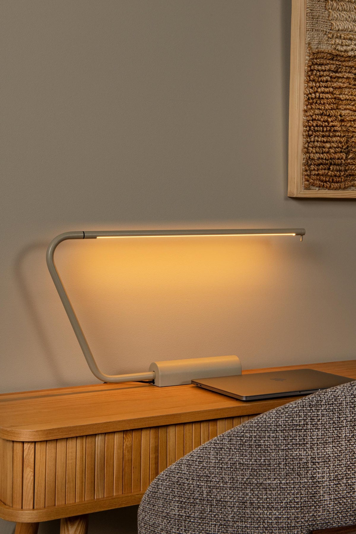 Lucide bureaulamp MADISON - Geïntegreerde LED - Taupe