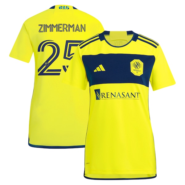 Walker Zimmerman Nashville SC adidas Women's 2024 The 615 Kit Replica Player Jersey - Yellow