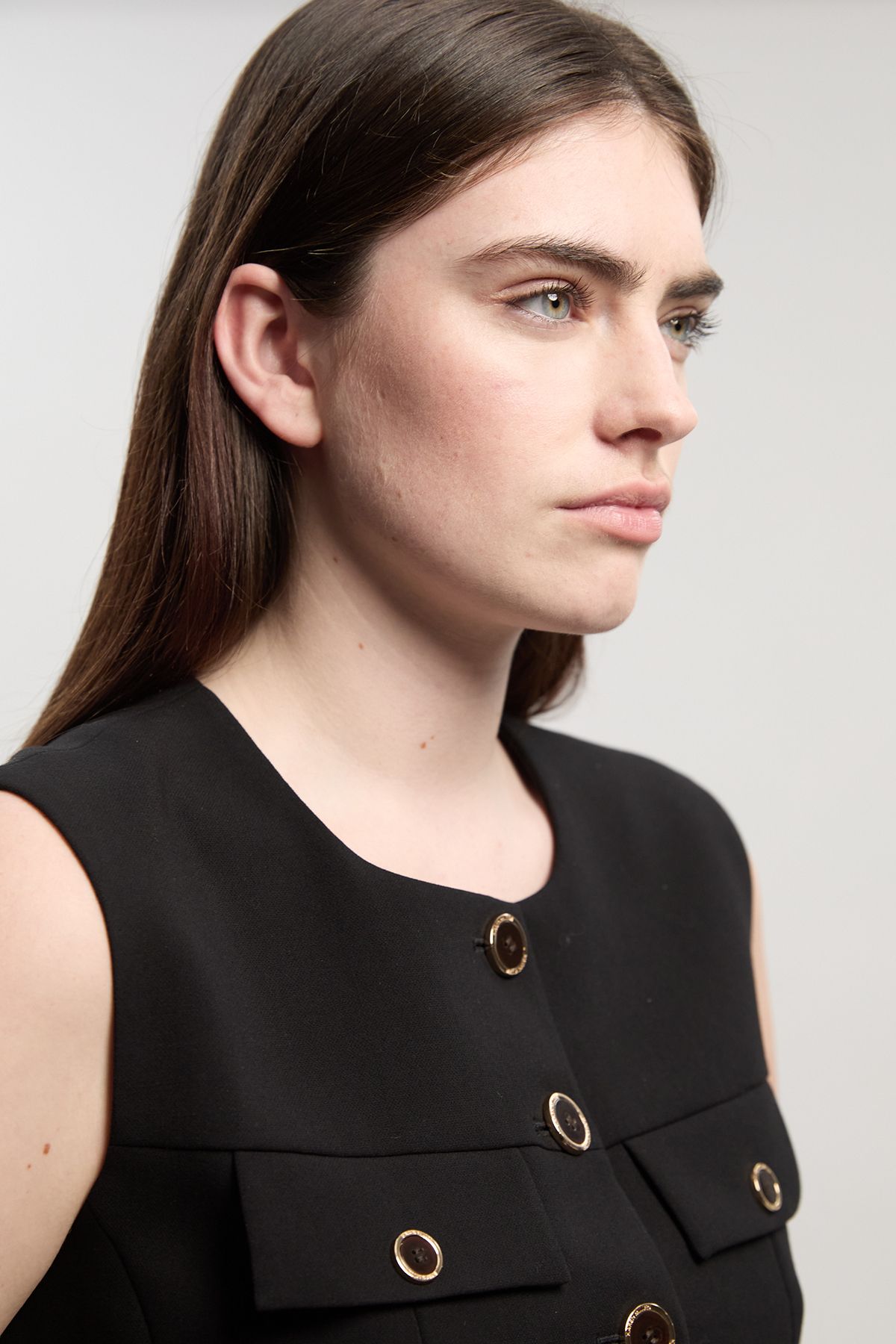 KarenMillen Compact Stretch Peplum Tailored Top