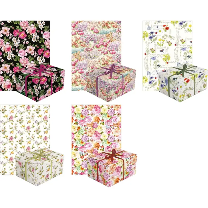 Geschenkpapier 5er-Set Neutral 8