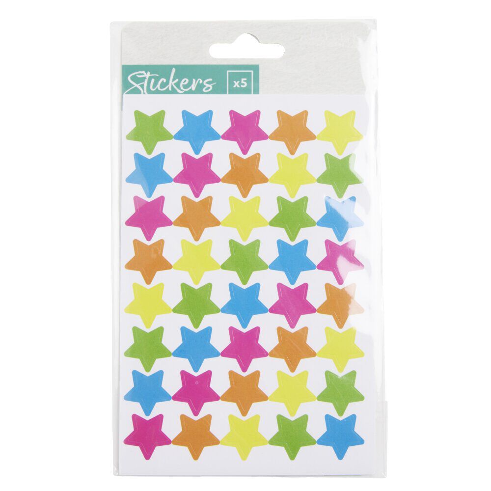 Autocollants 15x5cm 5 feuilles - plusieurs modèles