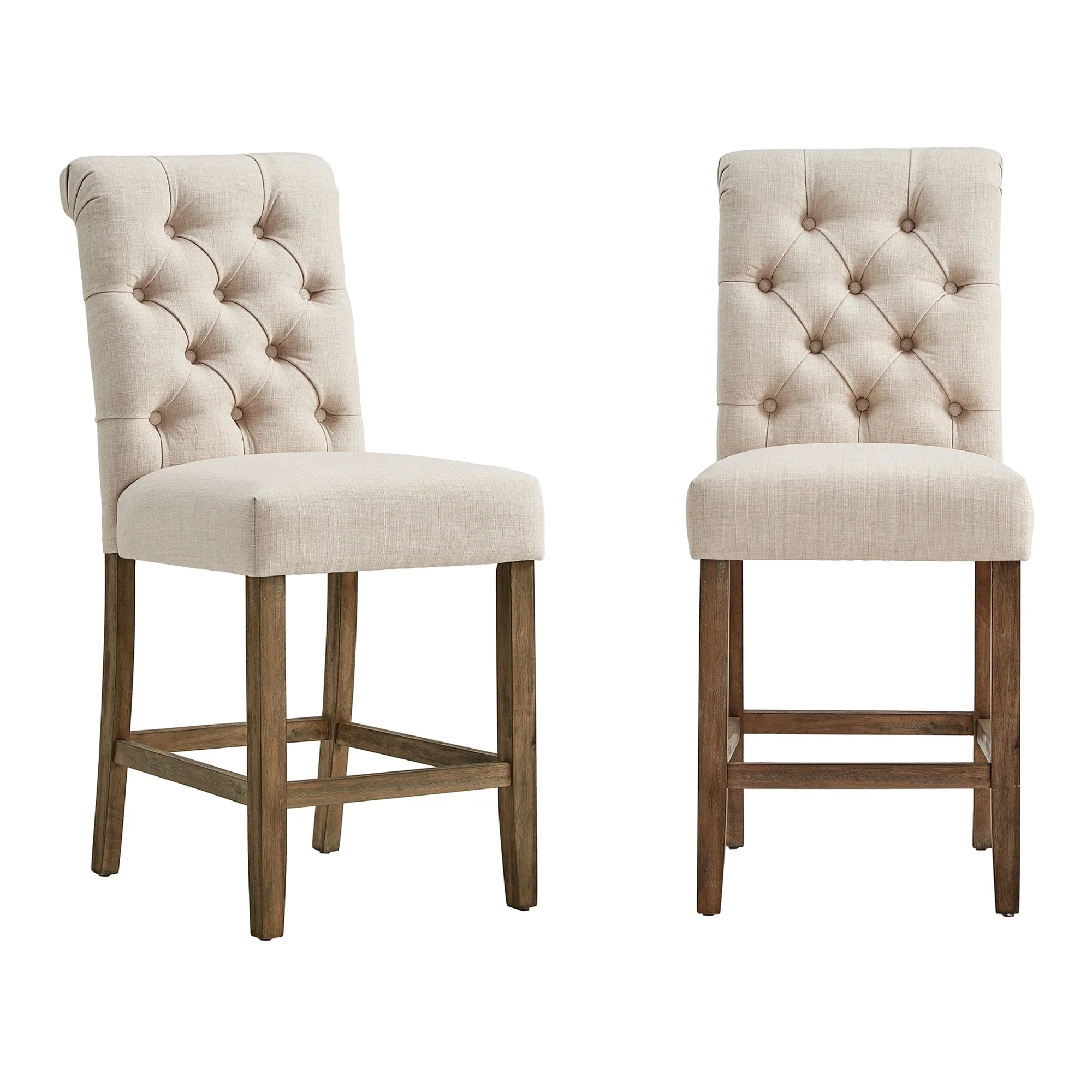 Krakova Tufted Rolled Back Stools (Set of 2)