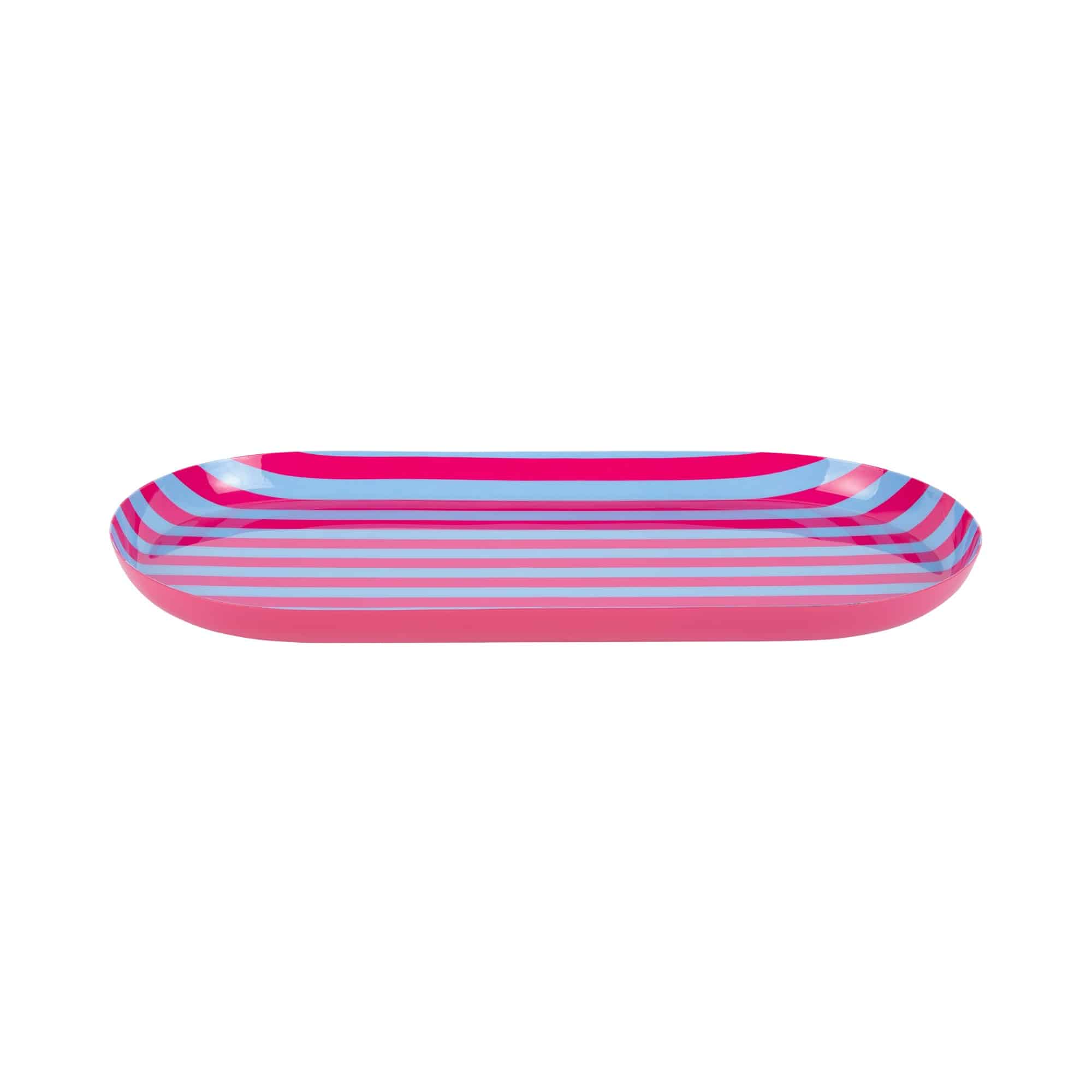 Present Time dienblad Animado Oval Large - roze - 38x18x2.5cm