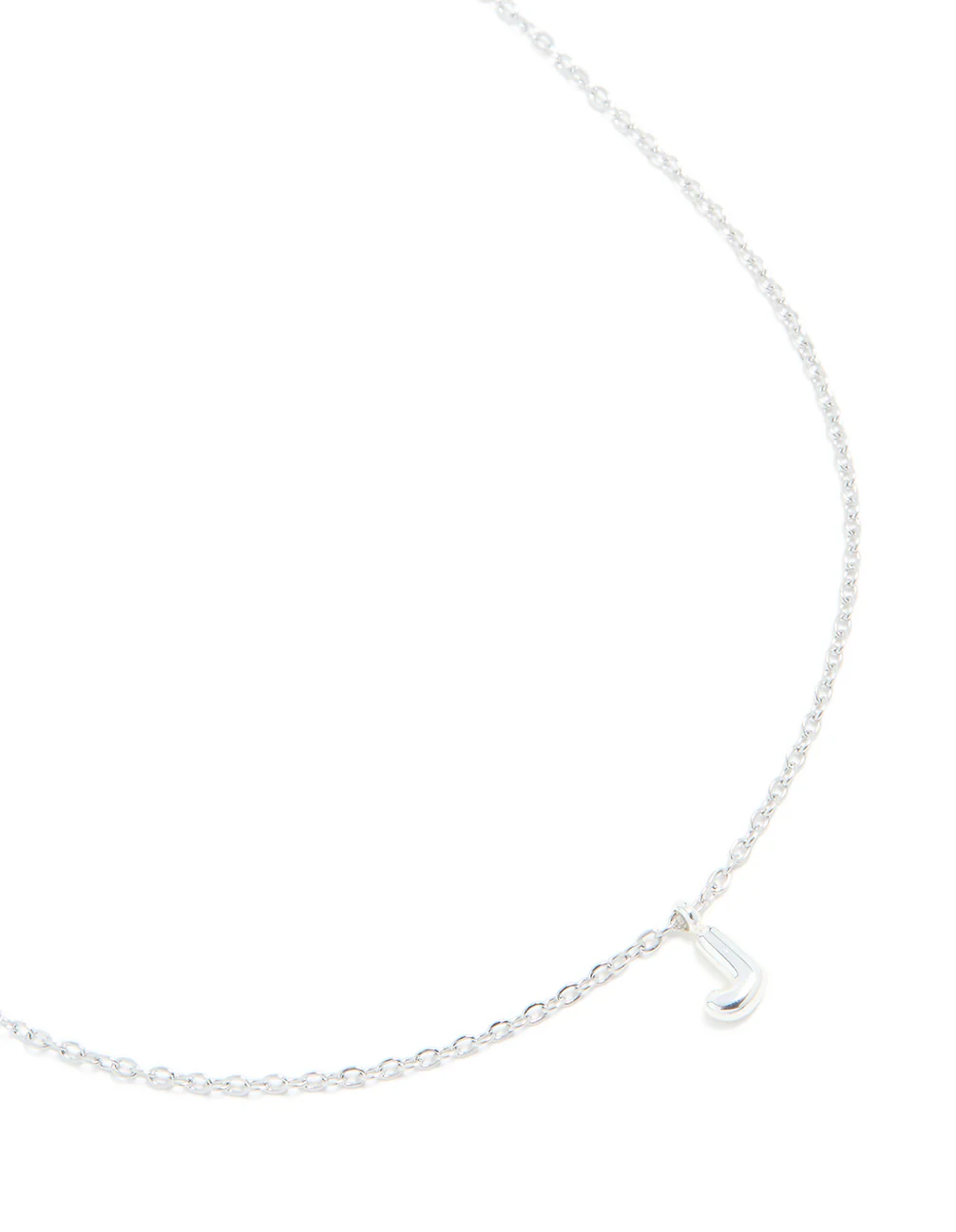 Waterproof Stainless Steel Mini Bubble Letter J Necklace