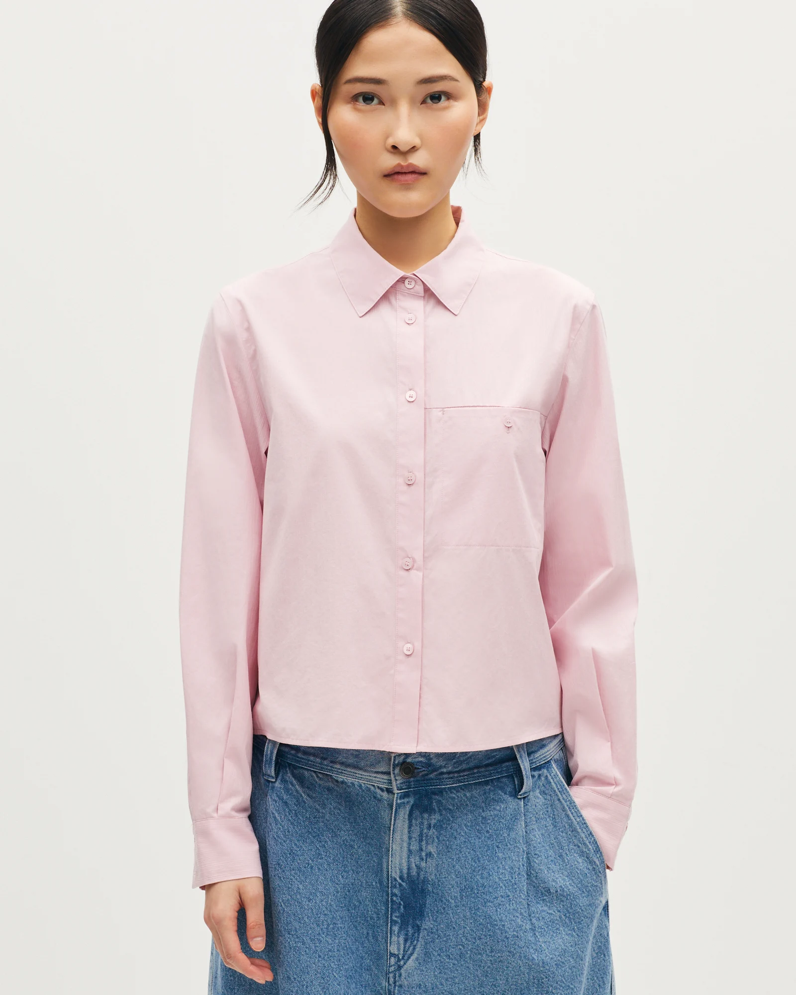 Chemise boxy en coton texturé