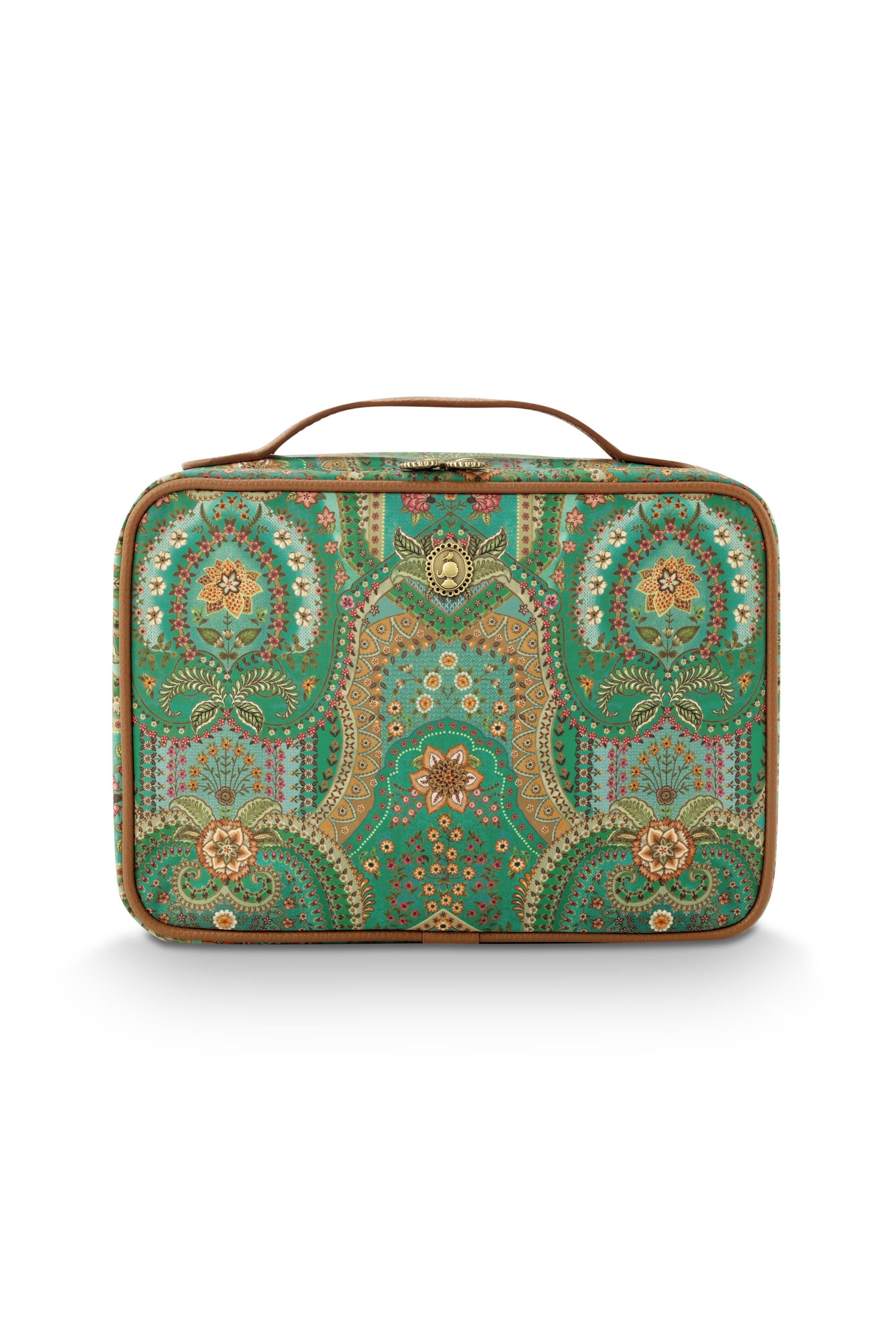 Pip Studio - Casey Beautycase Dames - Jabali - Groen - 27x10x19cm