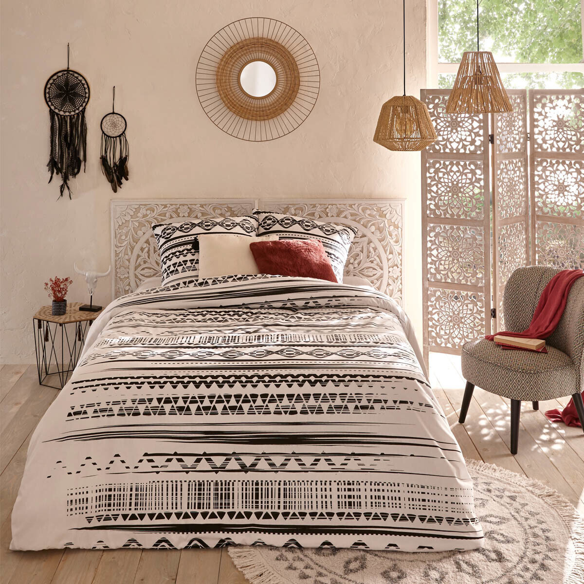 Screen "Etnik" White, H.170 cm
