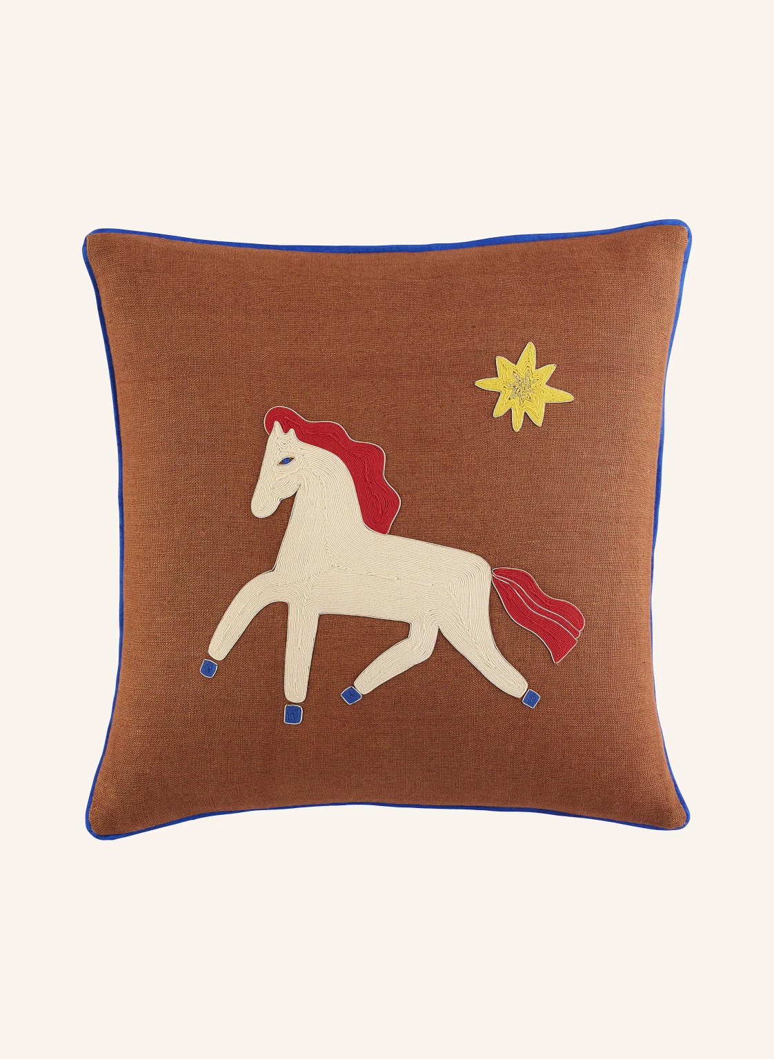 JONATHAN ADLER Dekokissen PLAYA HORSE aus Leinen