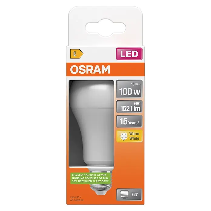 LYSPÆRE OSRAM LED STAR CLASSIC E27 13W