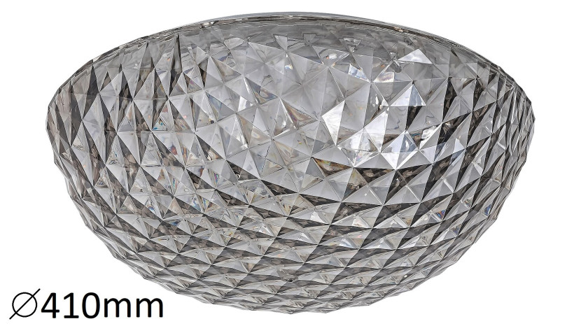 Plafon Jillianokrągły popielaty LED 1x24W 41cm 2400lm IP20 Rabalux