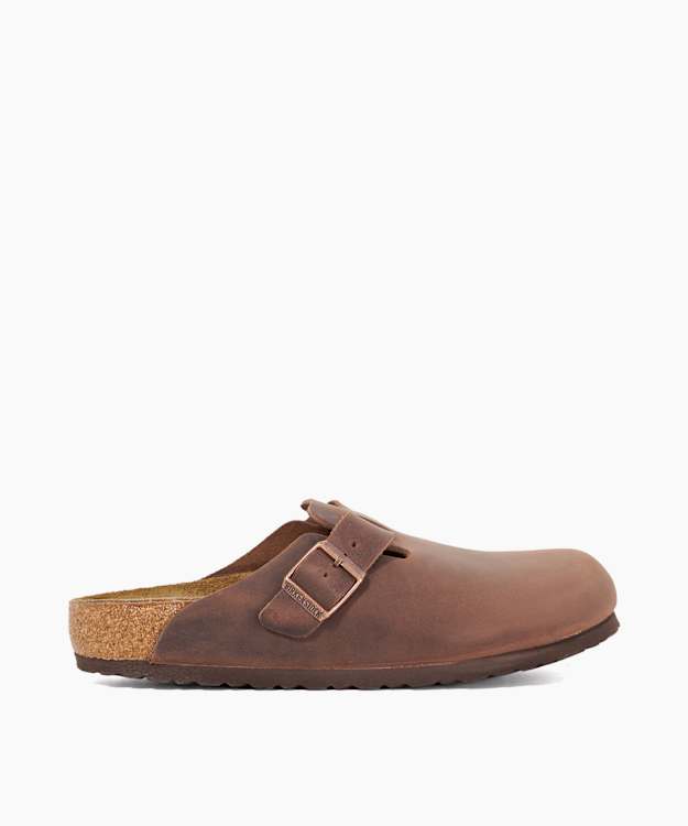 Boston Leoi Brown - Nubuck Clog Sandals