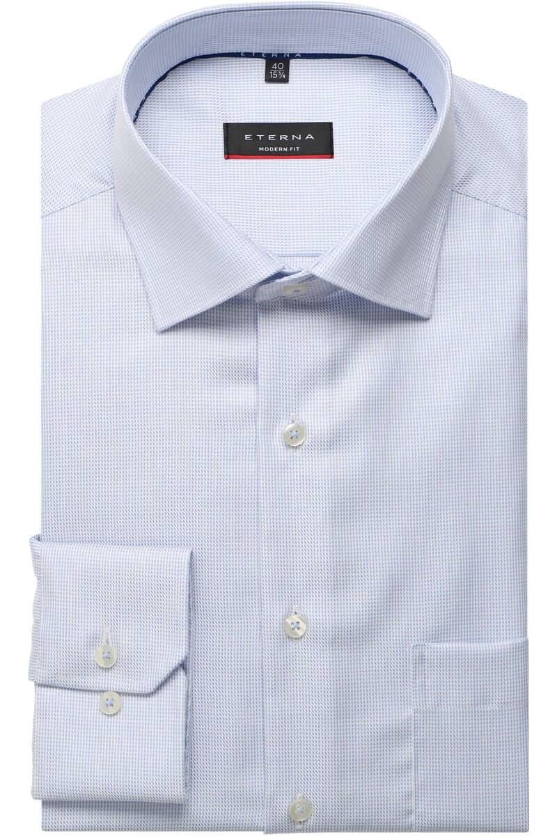 ETERNA Modern Fit Hemd hellblau, Strukturiert