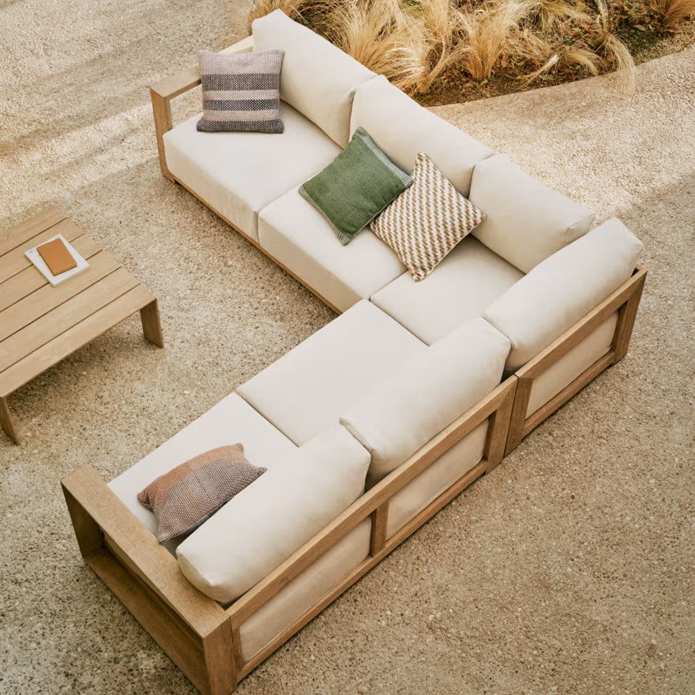 Kave Home Ambra 5-zitshoekbank - Acaciahout