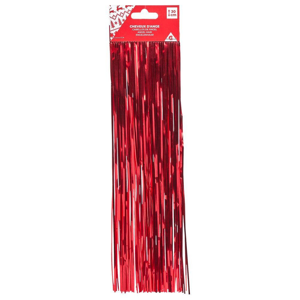 Cheveux d'ange L30cm rouge