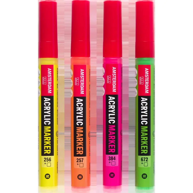 Filzstifte 4er-Set Acrylmarker Reflex