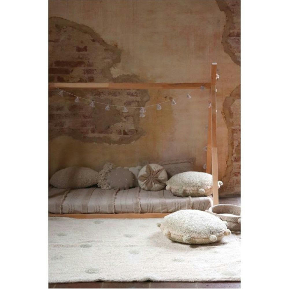 HIPPY - Tapis coton lavable dots olive 120x160cm