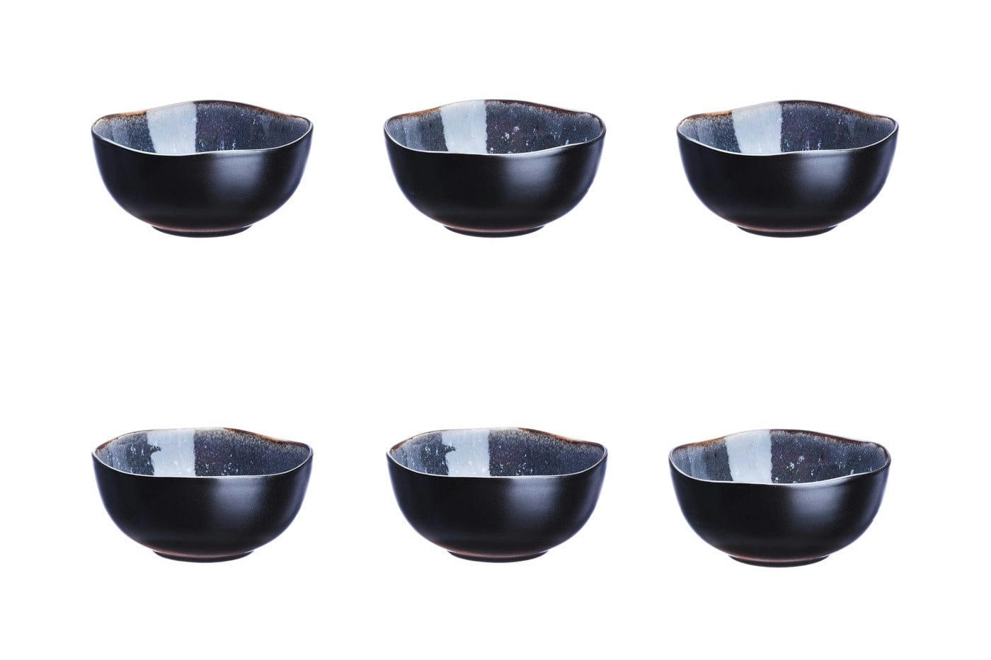 REACTIV - Lot de 6 petits bols en grès bleu D12