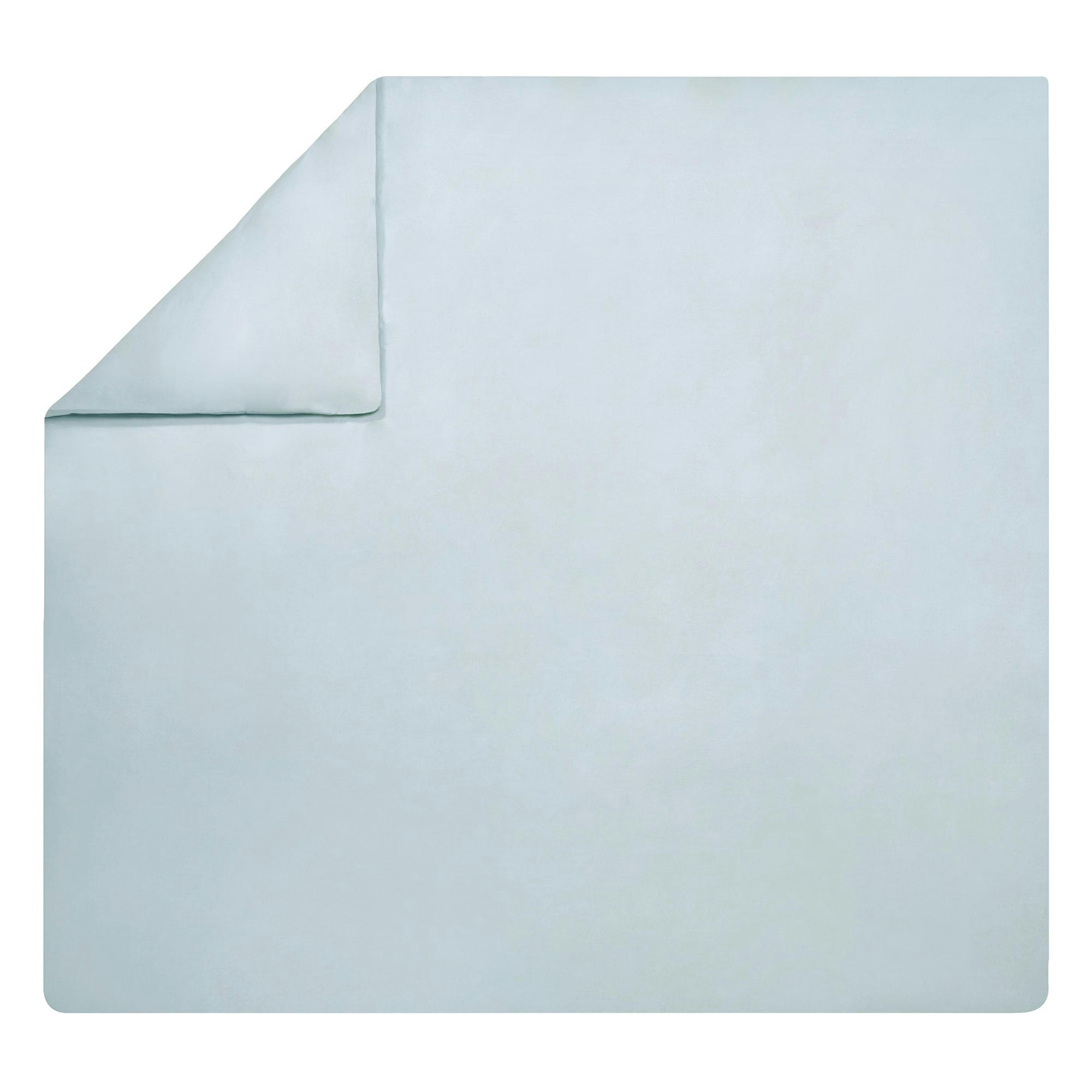 PREMIÈRE - Housse de couette unie en percale de coton bleu 260x240