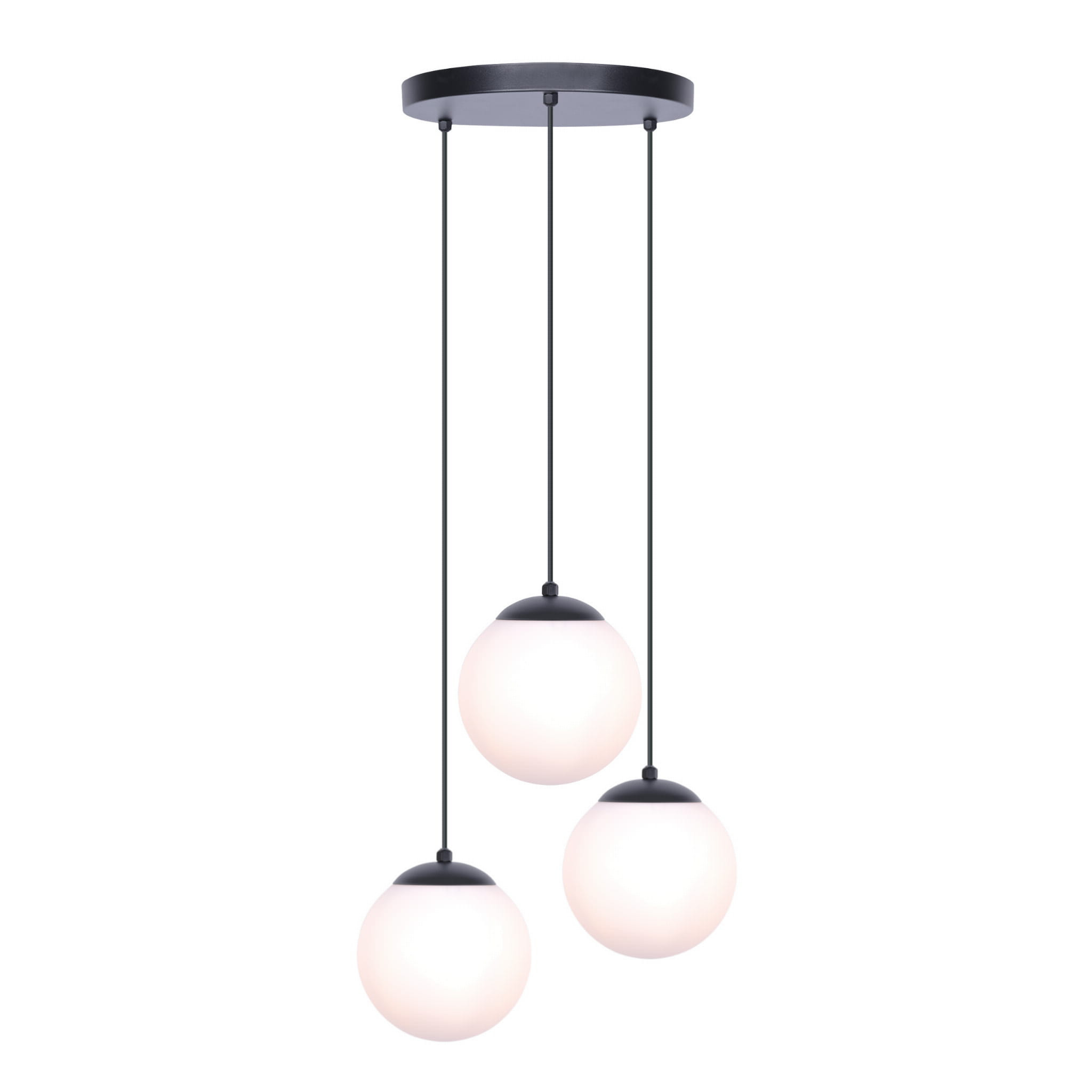 Lampa wisząca czarno-biała CAMINA 3xE27x40W wym: 100x30x30 cm Kaja