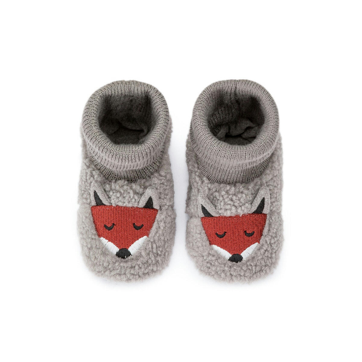 Chaussons chauds renard en polyester recyclé