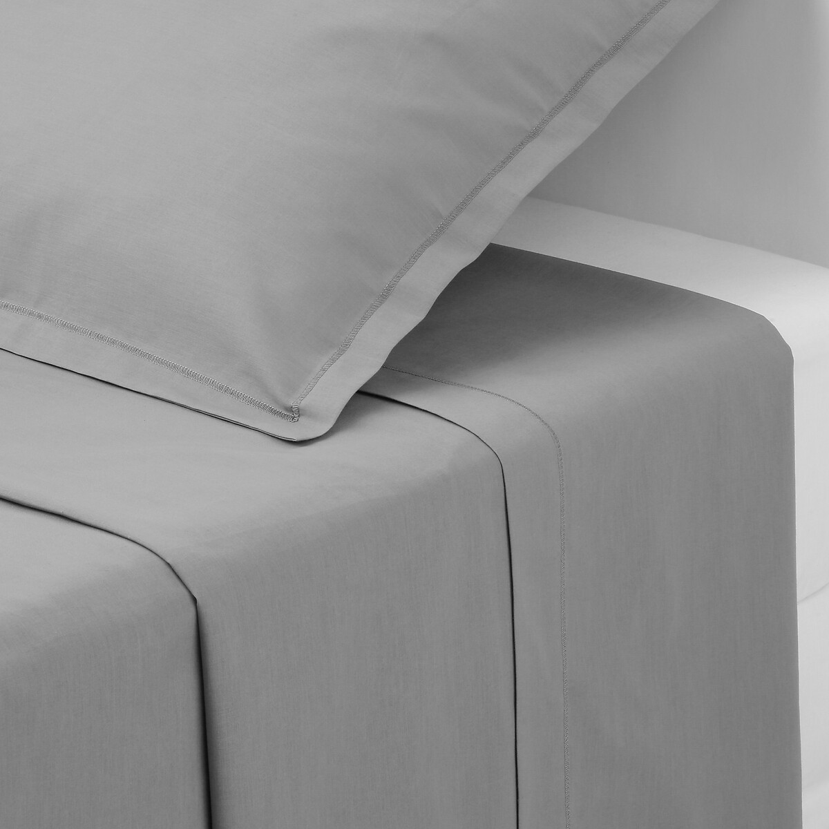 Sheet, percale Grey, 180x290 cm