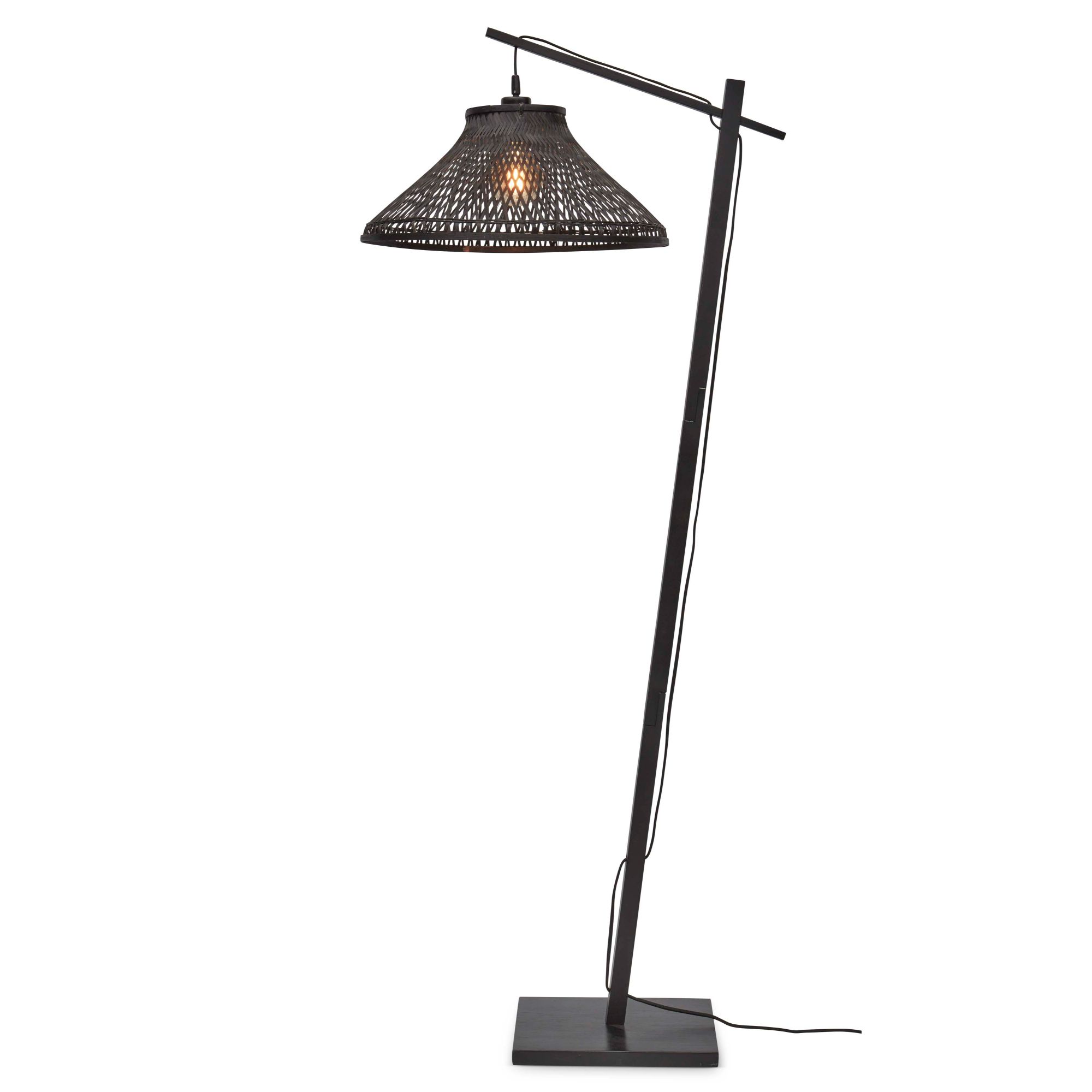 GOOD&MOJO vloerlamp Tahiti - zwart - Ø45cm