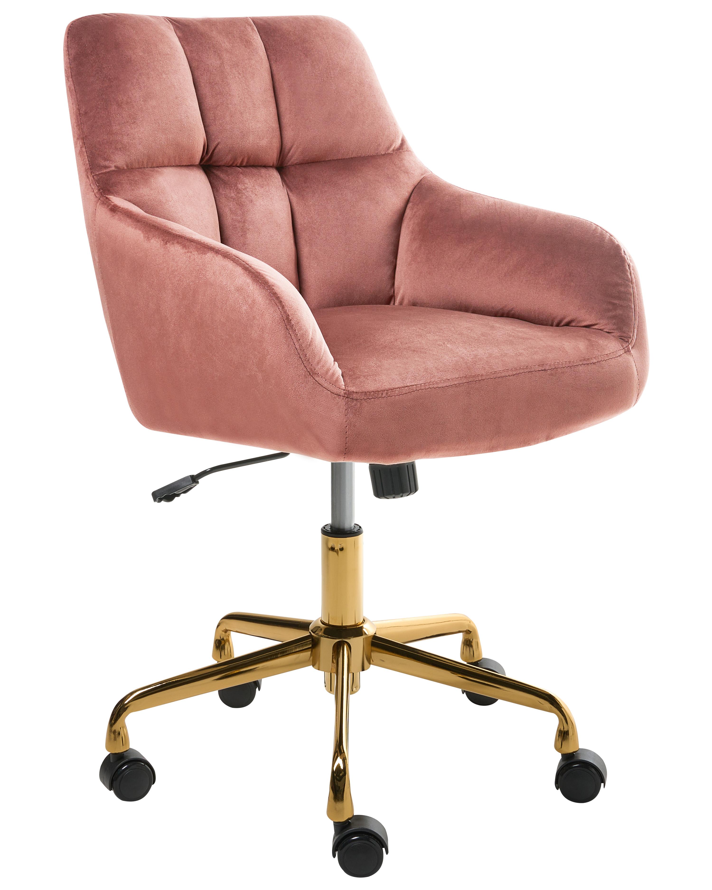 Desk Chair PALMDALE Velvet Pink