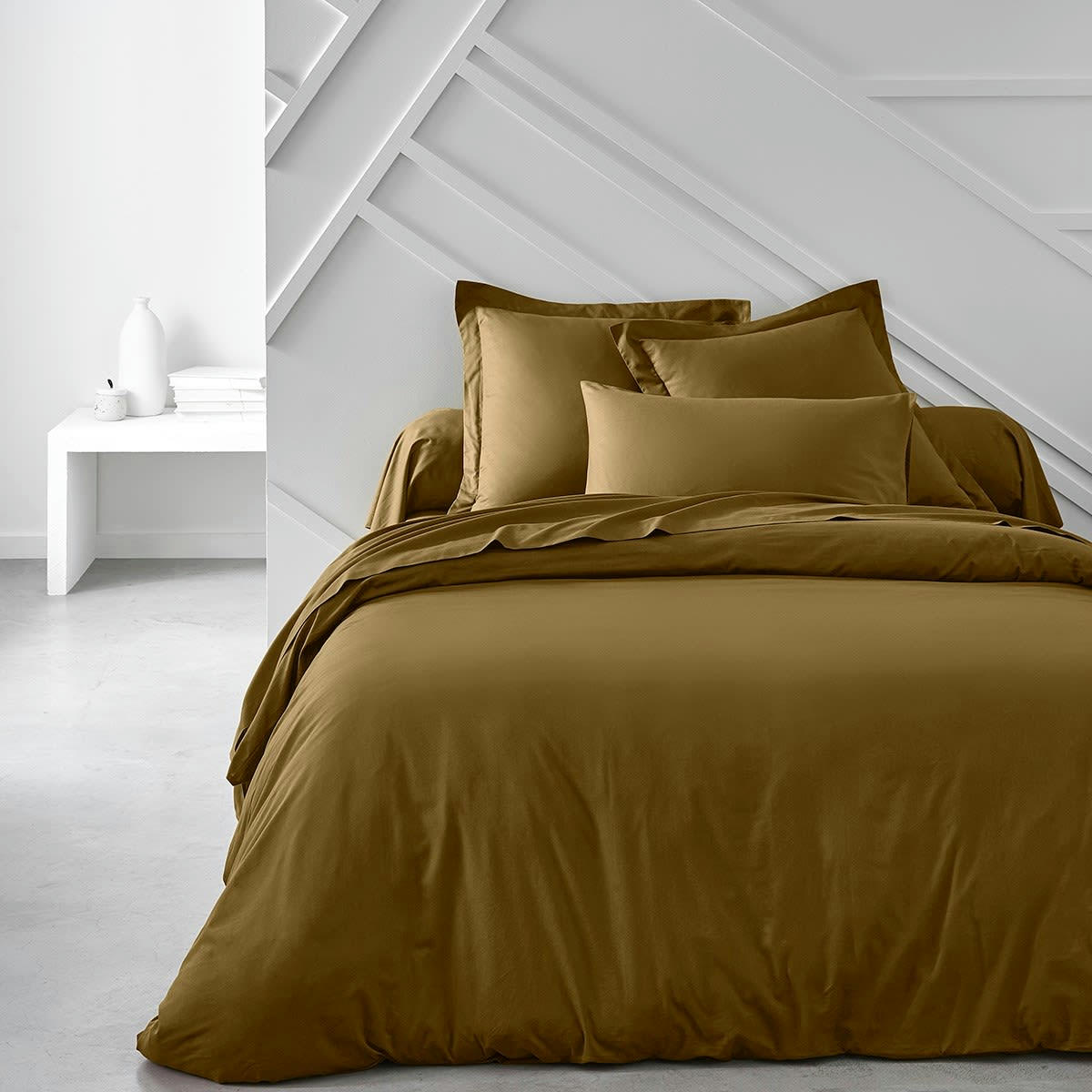 - Housse de couette en Coton Bronze 220x240 cm