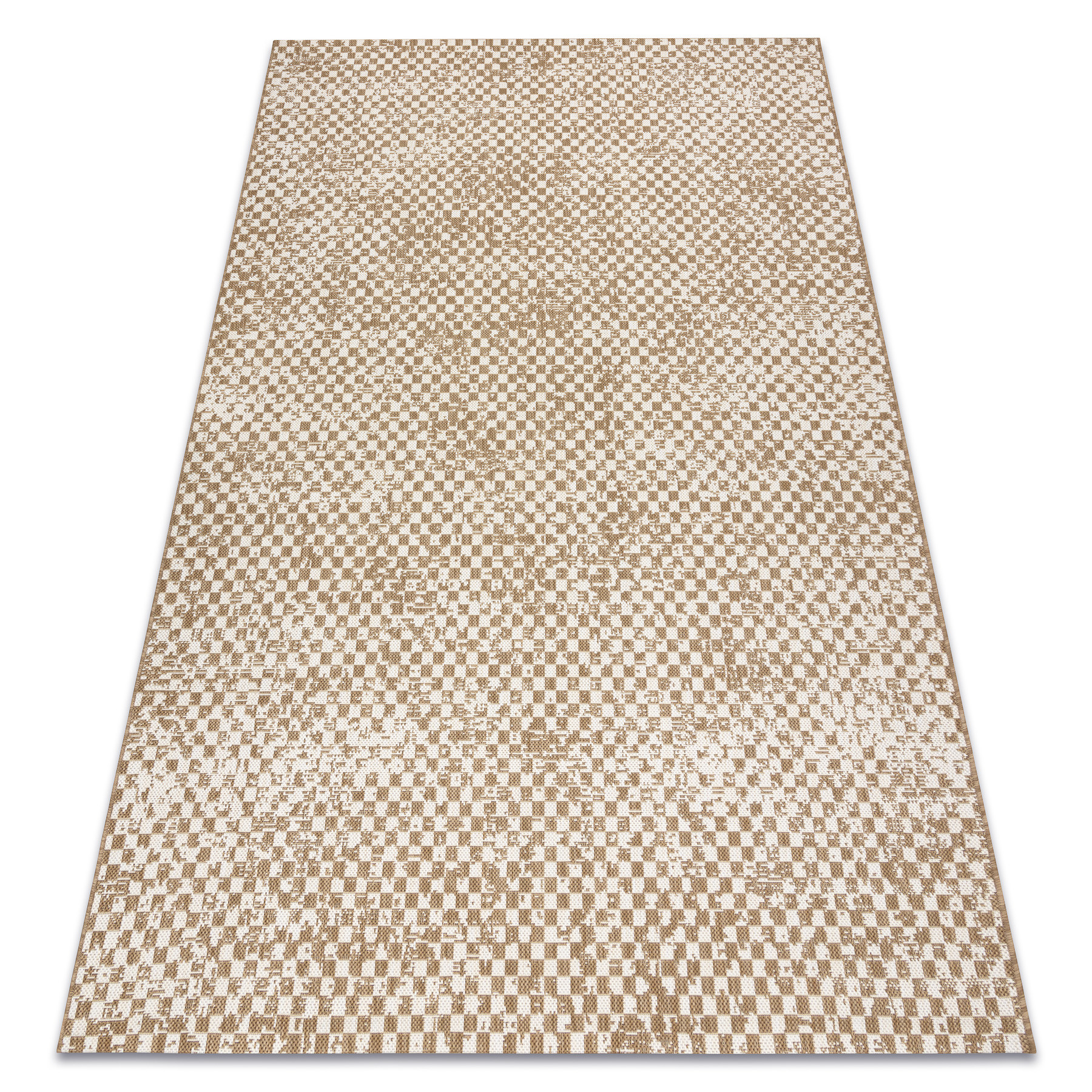 Dywan sizal FLAT 48955265 Geometryczny - beż naturalny kolor 80x150 cm